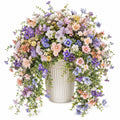 Arrangement Floral Artificial Multicolore avec Pot