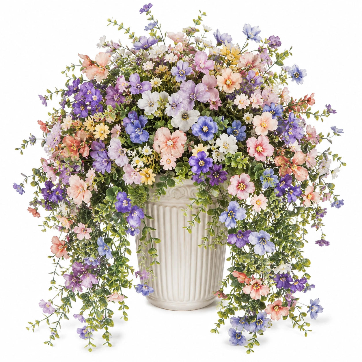Arrangement Floral Artificial Multicolore avec Pot
