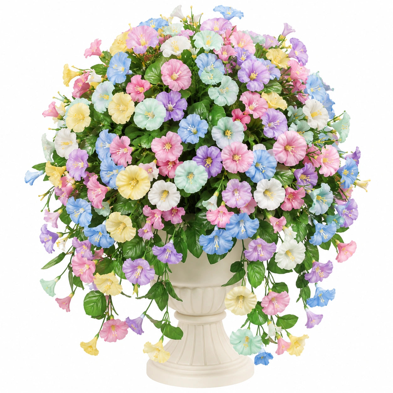 Arrangement Floral Artificiel Multicolore en Pot Décoratif