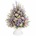 Bouquet de Fleurs Artificielles Multicolores en Pot Céramique