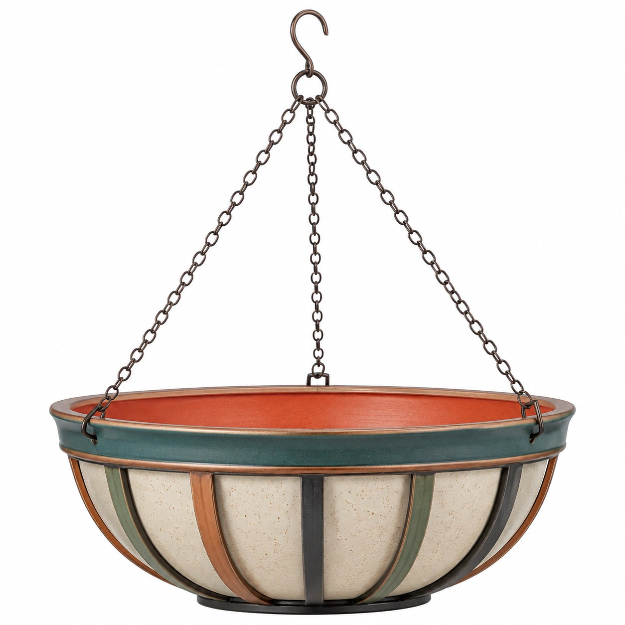 Pot de suspension en céramique multicolore 30 cm