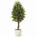 Ficus Artificiel Vert 160 cm avec Pot Décoratif