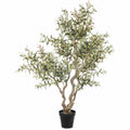 Arbre d'olivier artificiel réaliste 170 cm avec pot noir