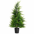 Arbre artificiel conifère en pot 120 cm pour intérieur et extérieur