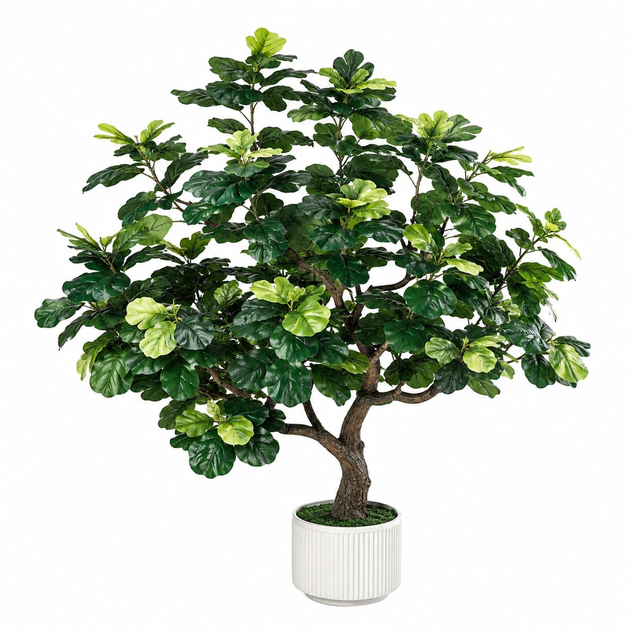 Plante artificielle réaliste figuier en pot, 120 cm, vert