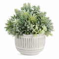 Arrangement de Succulentes Artificielles avec Pot Décoratif 18 cm Vert
