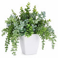 Plante Artificielle Verte avec Pot Blanc