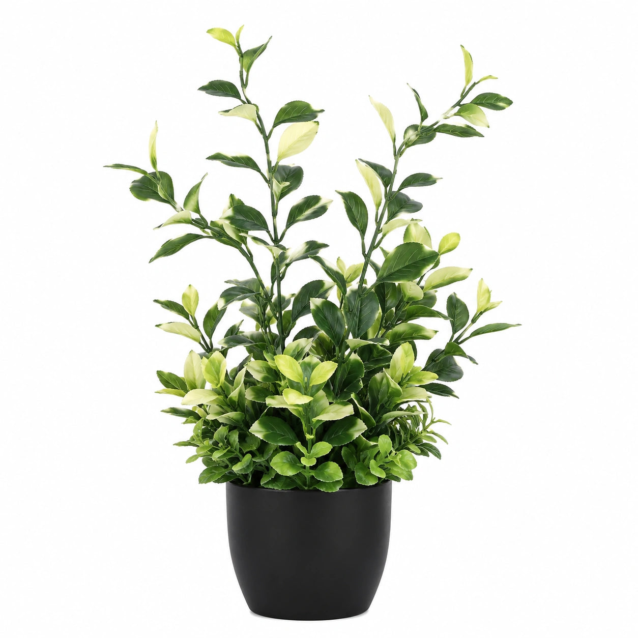 Plante Artificielle Vert avec Pot Noir 45 cm