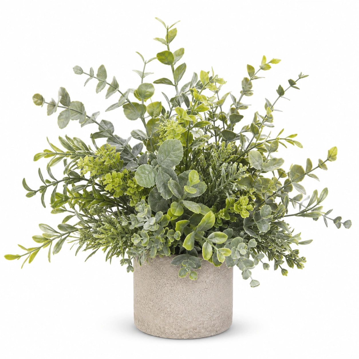 Plante verte artificielle en pot rond 25 cm