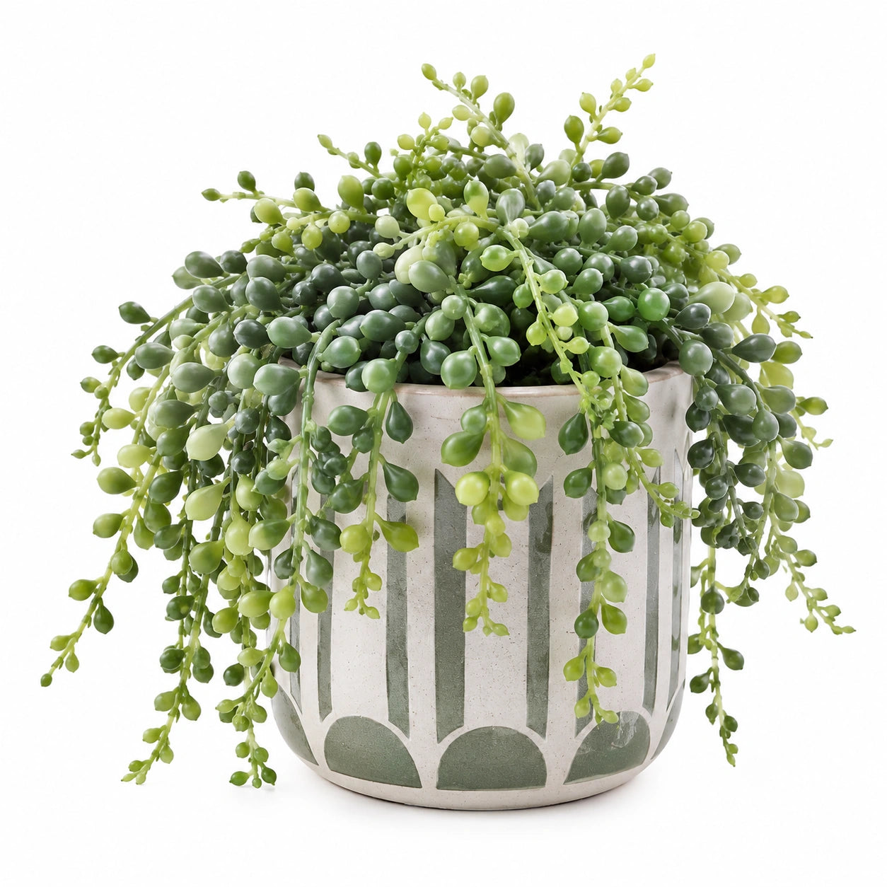 Plante Grasse Artificielle en Pot Décoratif 16 cm - Vert