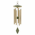 Carillon éolien extérieur doré et vert 60 cm