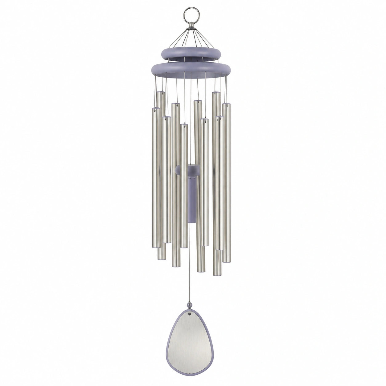 Carillon éolien argent et violet pour extérieur/intérieur