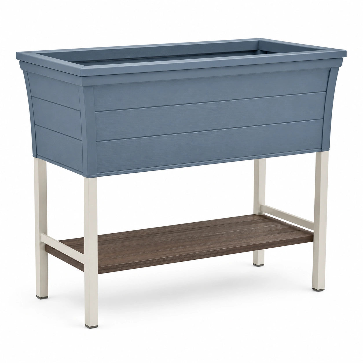 Jardinière Surélevée Bleu avec Étagère Inférieure