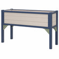 Jardinière surélevée avec système de drainage - Bleu/Beige