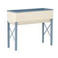 Jardinière surélevée extérieure beige et bleu