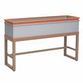 Jardinière surélevée rectangulaire beige gris orange 100x30x70 cm