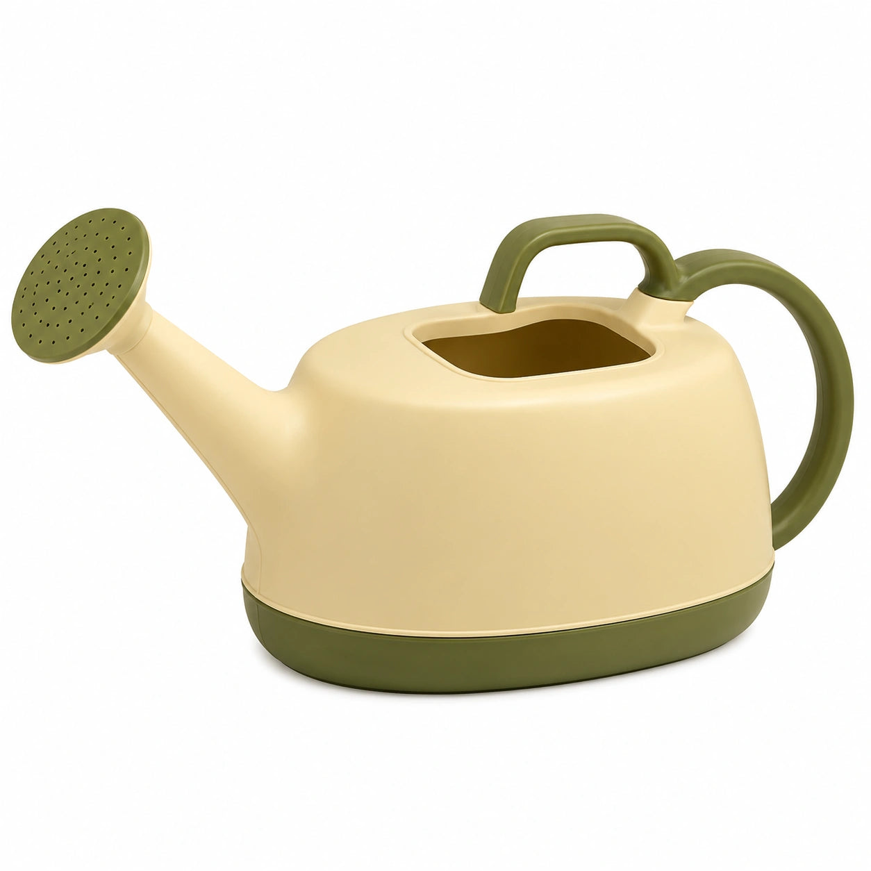 Arrosoir de Jardin 5L Beige et Vert avec Poignée Ergonomique