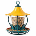 Mangeoire à oiseaux décorative extérieure jaune et verte