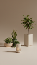 Lanterne minimaliste de jardin finition porcelaine